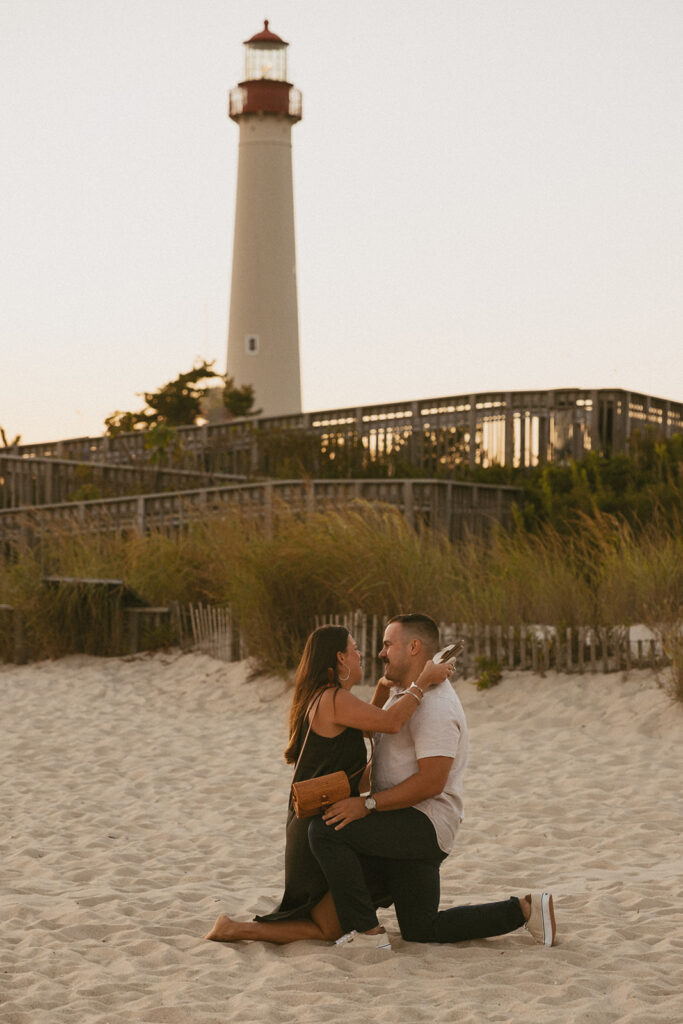 Cape May Engagement at the Lighthouse