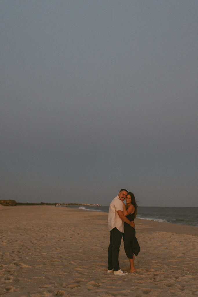Beach engagement photos in New Jersey